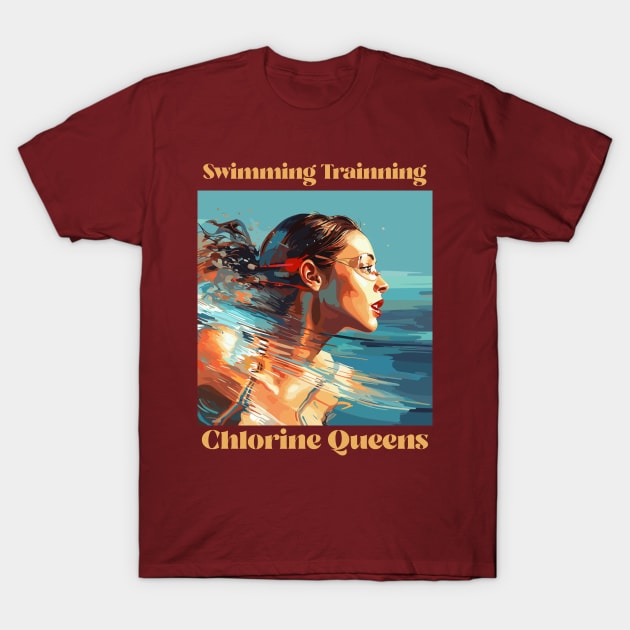 swim instructor, swim coach, swimming trainning, fun designs v5 T-Shirt by H2Ovib3s